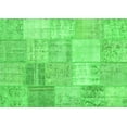 thumbnail image 1 of Ahgly Company Indoor Rectangle Patchwork Green Transitional Area Rugs, 4' x 6', 1 of 1