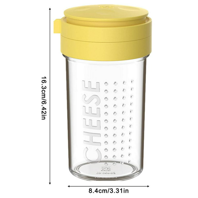 Grated Cheese Shaker Dust-Proof, Moisture-Proof Container For Seasoning  Sugar Salt Chili Powder Clear Glass Spice Dispenser