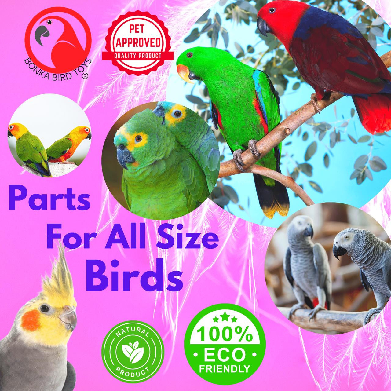Bonka Bird Toys 2265 Natural Twister 100ft Paper Cord Rope