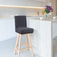 thumbnail image 2 of PiccoCasa Stretch Spandex Chair Seat Cover Jacquard Bar Stool Cover, Slategray, 2 of 8