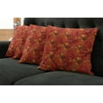 thumbnail image 5 of Ambesonne Orange Throw Pillow Cover 4 Pack, Grungy Flower Romantic, 24", Orange, 5 of 5