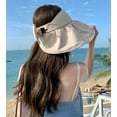 thumbnail image 2 of Sun Visor Hats for Women Wide Brim UPF 50+ Bucket Hats Summer Visor Caps Beach Hat Packable UV Protection Fishing Hiking Hat, 2 of 5