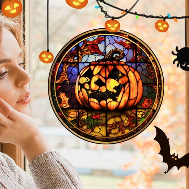 Xihbxyly Pegatinas de Halloween para Ventana, de Pvc Extraíbles, Sin Adhesivo, Reutilizables para Múltiples Superficies, Aptas para Todos, Decoración de Fiestas, Temática Festiva, Fáciles de Aplicar,