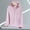 001 Pink, variant on Women's Sun Protective Ice Silk Long Sleeve Tops Casual Solid Sports Hooded Breathable Lightweight Zipper Jacket