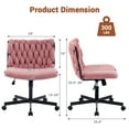 thumbnail image 2 of Chaise Moderne à Croisillons, Chaise de Bureau Extra Grand avec Hauteur Réglable et Roulettes Pivotantes à 360°, Chaise de Bureau Ergonomique Pivotante et Confortable pour la Maison, 2 of 6