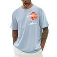 thumbnail image 2 of DDAPJ pyju Oversized T-shirts for Men Big and Tall Vintage Palm Tree Graphic Tees Loose Casual Athletic Tee Shirt Lightweight Summer Round Neck Tee Tops Clearance Sales Sky Blue 3XL, 2 of 6