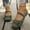 Green, variant on YOUYEDIAN Mary Jane Shoes Women Versatile Polka Dot Low Heel Round Toe Fashion Flats Bow Deco Slip On Comfy Dress Shoes