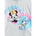thumbnail image 3 of Minnie and Daisy Baby Girls Ruffle Graphic Top and Flare Leggings with Bow Headband Set, 3-Piece, Sizes 0/3M-24M, 3 of 3