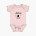 thumbnail image 2 of Luvly Awesome 2 Year Old Short Sleeve Baby One-Piece, New Born, Baby Shower Gift, New Parents Gift, 2 of 4