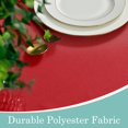 thumbnail image 3 of Trahoo-nappe 60"x84 Pouces Nappes, Nappe Rouge Imperméable Rectangulaire Nappe de Table Rectangulaire Lavable en Machine pour Salle à Manger, Buffet, Fêtes, Vacances, 3 of 4