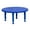 Blue, variant on Emma + Oliver 33" Round Natural Plastic Height Adjustable Activity Table - School Table for 4