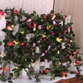 thumbnail image 4 of 2 piezas de seda Camellia Rose colgante Artificial vid flor la decoración Amarillo Sunnimix Flor artificial, 4 of 8