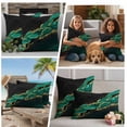 thumbnail image 5 of Green Marble Outdoor Waterproof Pillow Covers, Gold Abstract Vintage Modern Ombre Art Decorative Square Throw Pillowcase Sofa Cushion Sham for Patio/Couch/Chair, 24"x24" 2 Pack, 5 of 8