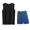 thumbnail image 1 of Conjunto Deportivo de los Hombres, Moda Casual de Color Sólido Cuello en V sin Mangas de Elasticidad Superior para el Desgaste Al Aire Libre, Traje Atlético de Humedad, 1 of 5