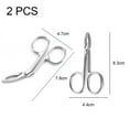 thumbnail image 2 of 2Pcs Stainless Steel Scissors Shaped Eyebrow Tweezers Precision Hair Remover, 2 of 4