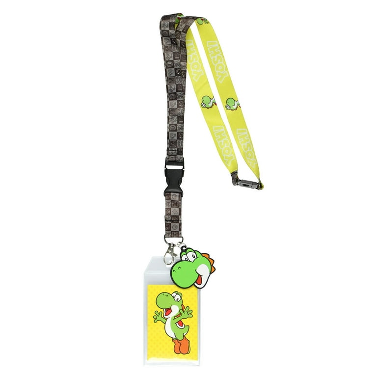 Super Mario Bros Yoshi Lanyard Badge Holder Game Inspired