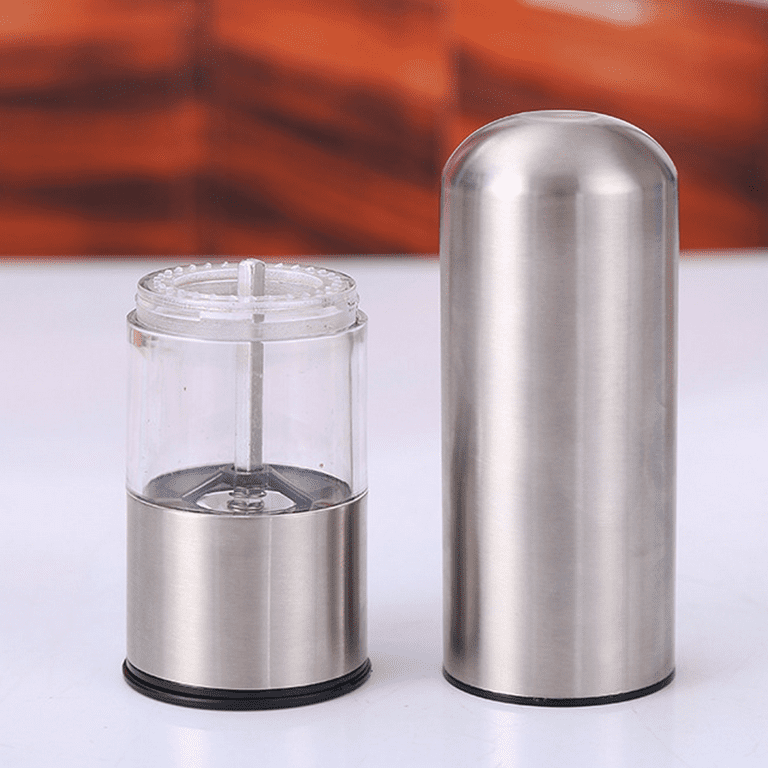 AAILDEHY Salt and Pepper Grinder Set of 2 - Stainless Steel Salt and Pepper  Mill with Adjustable Coarseness - Ceramic Pepper Grinder Refillable 