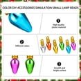thumbnail image 3 of 500 unidades de minibombillas navideñas Wenqik de 1,5 cm, multicolor, 3 of 6