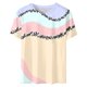 thumbnail image 4 of Fiudx Camisas para Mujer Blusa Holgada Estampada con Cuello Redondo Retro de Manga Corta a La Moda para Mujer, 4 of 4