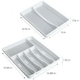 thumbnail image 6 of Smart Design Plastic Drawer Organizer - Set of 5 - Non- Slip Lining and Feet- Gray, 6 of 9