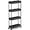 Black, variant on Slim Rolling Storage Cart 4 Tier Organizer Mobile Shelving Unit Utility Cart Tower Rack for Kitchen Bathroom Laundry Narrow Places, Black