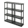thumbnail image 6 of Gracious Living 4 Shelf Knect-A-Shelf Solid Light Duty Storage Unit 24 x 12 x 48", Black (4 Pack), 6 of 11