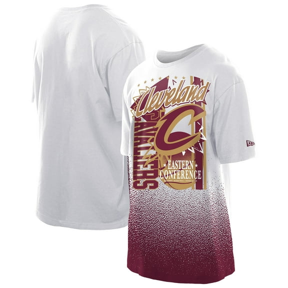 Men's New Era  White Cleveland Cavaliers Injection Sport Classics T-Shirt