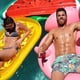 thumbnail image 4 of Silla flotante inflable para cama de aire para piscina, piña, deportes acuáticos (amarillo) Likrtyny Deportes al aire libre Salida diaria Juego de fiesta, 4 of 8