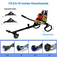 thumbnail image 4 of Adjustable Hoverboard Seat attachment Hoverboard go kart Conversion Kit Accessories for Hoverboard in 6.5"-10" Graffiti, 4 of 5