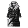thumbnail image 4 of Women Winter Coat Full Zipper Coat Down Jacket Slim Long Sleeve Overcoat Jacket Midi Coat With Pockets Jacket down Hot Clothes Women down Jacket Junior Women Womens Winter Coat plus Size Cargo Jacket, 4 of 5