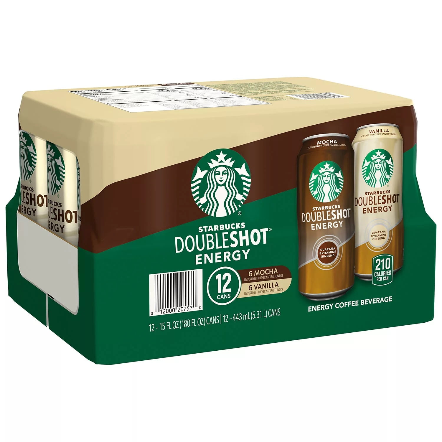 Starbucks Doubleshot Energy Coffee Beverage Variety 15 Fl Oz 12 Count