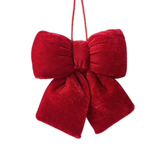 Moins de 10 Événement & Fête Noël Style Coréen Grand Tissu en Velours Nœud de Noël Fini Trois Nœuds Hôtel Décoration de Sapin de Noël