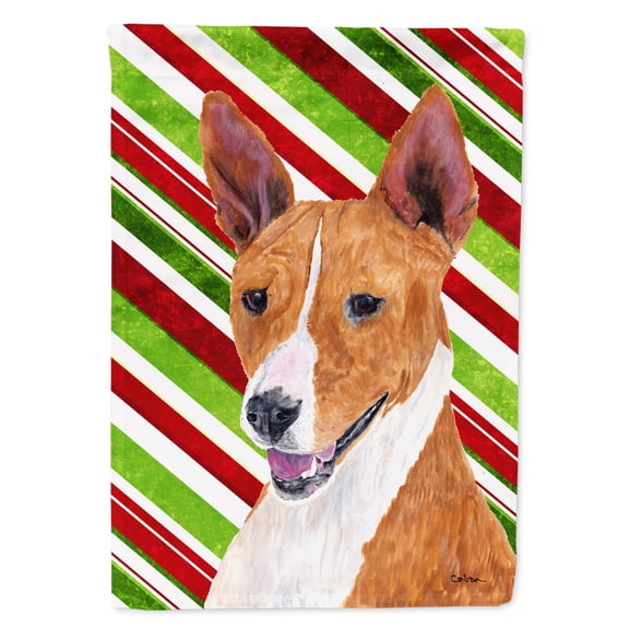 Carolines Treasures SC9347-FLAG-PARENT Basenji Candy Cane Holiday Christmas Flag  multicolor