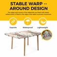 thumbnail image 4 of Bunny Easter Table Cloths for 4 Foot Rectangle Tables, Spring Floral Eucalyptus Leaves Rustic Patio Waterproof Elastic Fitted Tablecloths, Washable Rectangular Table Cover for Camping, 4 of 8