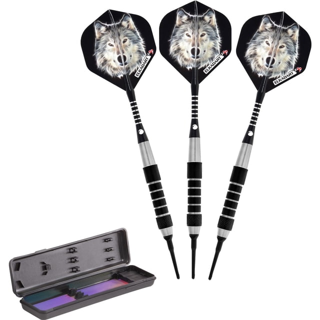 Soft Tip Darts Elkadart Lone Wolf, 14 g, con funda de almacenamiento