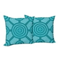 thumbnail image 6 of Ambesonne Teal Throw Pillow Cover 2 Pack, Native Art, 16", Teal, 6 of 6