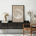 thumbnail image 4 of IDEA4WALL Framed Canvas Wall Art Full Moon Minimalist Beige Toned Lunar Astronomical Photography Print Rustic Minimal Planet Modern Art Relax/Calm for Living Room, Bedroom, Office - 24"x36" Black, 4 of 5