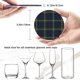thumbnail image 4 of 6 Pcs Leather Coasters,Clan Forbes Tartan Coasters For Drinks,Cup Mat Pad,Housewarming Gift,Ideal For Home Decor 25-26, 4 of 5