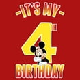 thumbnail image 2 of Boy's Mickey & Friends It's My 4th Birthday  Graphic Tee Red X Large, 2 of 4