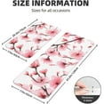thumbnail image 3 of Spring Cherry Blossom Kitchen Mats for Floor, Flower Floral Kitchen Rug Runner Non-Slip Kitchen Mats and Rugs 2PCS Absorbent Standing Mats for Office Desk Sink, 3 of 6