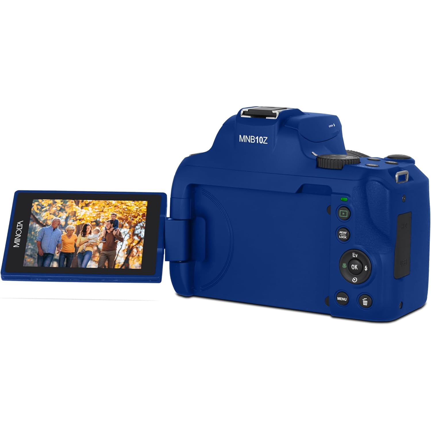 Minolta 64MP Auto Focus Digital Camera 10x Optical Zoom, 4K Ultra HD Video (Blue)