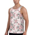 thumbnail image 2 of Gaeub Rose Flowers Men's Athletic Tank Top, Workout Sleeveless Shirts, Running Tank Tops for Gym, Running, Training - 3X-Large, 2 of 9