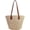 A-beige, variant on Kukuzhu Straw Beach Bag, Summer Straw Woven Tote Bag Beach Purse Weaving Shoulder Handbags for Vacation