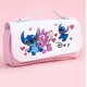 thumbnail image 3 of Estuche para lápices con solapa y estampado completo de Anime Stitch, estuche para lápices, bolso escolar para estudiantes de primaria y secundaria, dibujos animados, 3 of 5