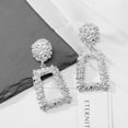 thumbnail image 2 of Pendientes de aleación trapezoidal geométrica hueca a la moda para mujer Wmkox8yi sjalhkljlk4208, 2 of 3