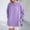 Purple, variant on Women's Crew Neck Sweatshirt Loose Fit Oversized Pullover With Zippered Side Slits Long Sleeved Tops For Fall Fashion Distressed Sweatshirt Ladies Full Zip Shirts Hoodies Women Zipper Jacket Women