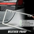 thumbnail image 2 of License Plate Frame,Chrome License Plate Frames, Universal Car License Plate Covers. Rust-Proof, Weather-Proof Silver Stainless Steel License Plate Holder 2PCS, 2 of 6