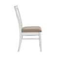 thumbnail image 7 of Attractive White Finish Dining Chairs 2pc Set Upholstered Seat x-Back Design Kitchen Dining Furniture Side Chairs, 7 of 7