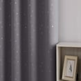 thumbnail image 4 of Deconovo Cortinas opacas con estrellas en gris oscuro, 132 cm de ancho x 137 cm de largo, con aislamiento térmico, 4 of 8