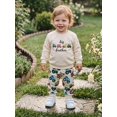 thumbnail image 6 of RUINIXCW Brother Matching Outfits Long Sleeve Construction Vehicle Embroidery Sweatshirt and Jogger Pants Set, 6 of 8